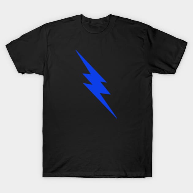 Blue Lightning Bolt T-Shirt by SpaceAlienTees